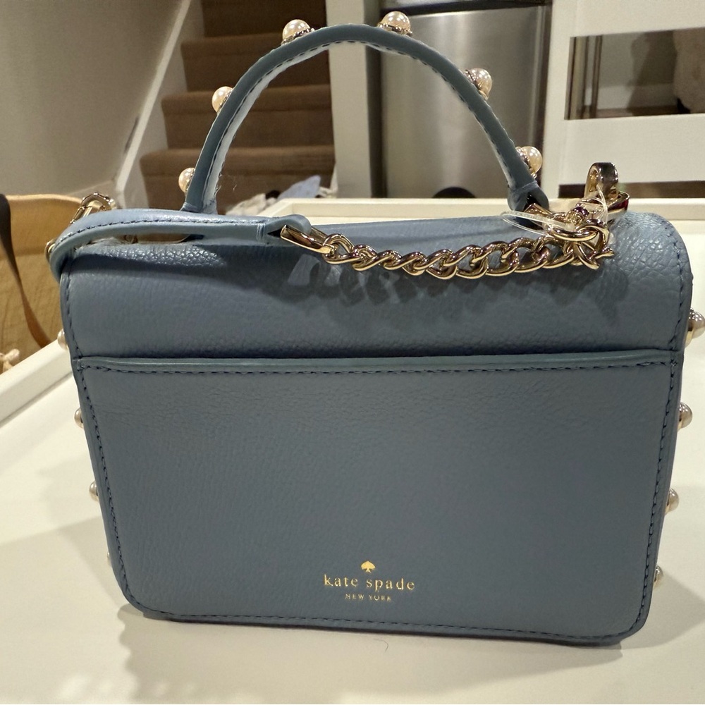 Kate Spade Serrano Place Maisie Pearl Light Blue Crossbody Bag